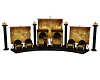 Black with gold throne