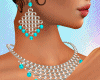 Pamela+Jewelry Set-Cyan
