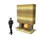 Gold Tone Fireplace