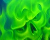 toxic green skull