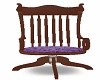 Dark wood desk chair