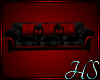 Blk/Red Bow Couch NoPose