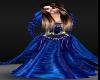 Brunette Princess Blue GOWN DRESS Walking Action Costumes Hallow