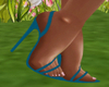 Boho Spring Blue Heels