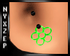 Neon Green Belly Pierce