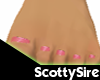 Pink Toenailed Bare Feet
