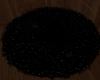 fur rug black/noir