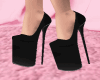 Frilly Black Heels