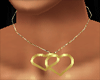Gold Heart Necklace Set