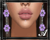 Earrings Diamond Purple