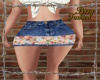 floral  jean skirt