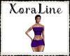 (XL)Purple Bikini Skirt