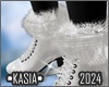 Fur White Ice Skate