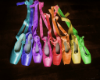 A Rainbow of Toe Shoes