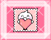little pink heart stamp