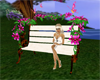 (IKY2) BENCH W/FLOWERS