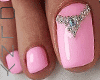 Diamond-faced toe nails