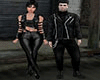 black leather outfit