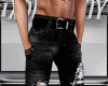 black ripped jeans