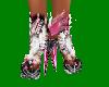 p/b flower heels