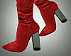 Red Latex Boots