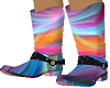 western boots rainbow