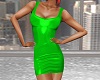 Neon Green Leather Dress