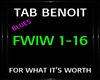 Tab Benoit ~ For What It