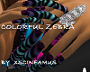 Colorful Zebra claw/