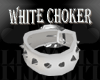 White Spiked Choker