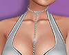 Satin Draped Top Silver