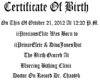 Diva's birth certif