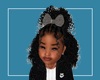 Kids Blk White Bow Wavy