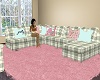 A19~Pink n Plaid Couch