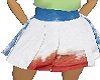 blue white red skirt