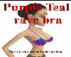 Purple Teal rave bra