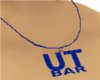 Blue UT bar necklace