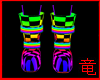 [竜]Neon Fur Boots