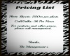 UpScale Price List