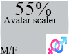 C. 55% Avatar Scaler