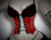 red n black veil corset
