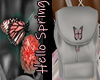 BUTTERFLY WHT BACKPACK