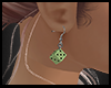 [E] Green Dice Earrings