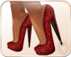 !NC Sequin Heels Rosso