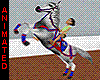 [JS] GRAY HORSE RED BLUE
