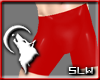 [SLW]Red PVC Shorts