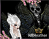 HRH Black Skull & Wings