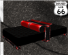 SD Black Red Club Couch