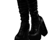 SCRUNCHED BLACK BOOTS