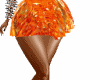orange short skirt